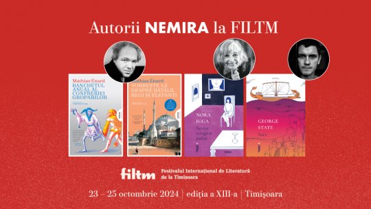 Mathias Enard, Nora Iuga și George State, invitați speciali la Festivalul Internațional de Literatură de la Timișoara (FILTM)