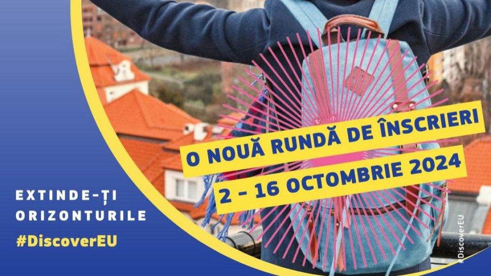 Astăzi s-a lansat a doua rundă DiscoverEU din 2024: 1.475 de tineri din România vor avea oportunitatea să exploreze Europa călătorind cu trenul