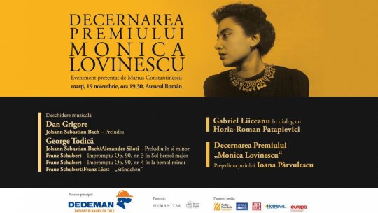 Scriitoarea Ioana Pârvulescu: “Monica Lovinescu merită să aibă un premiu al ei, cu totul special, un premiu pentru cărți de curaj intelectual”