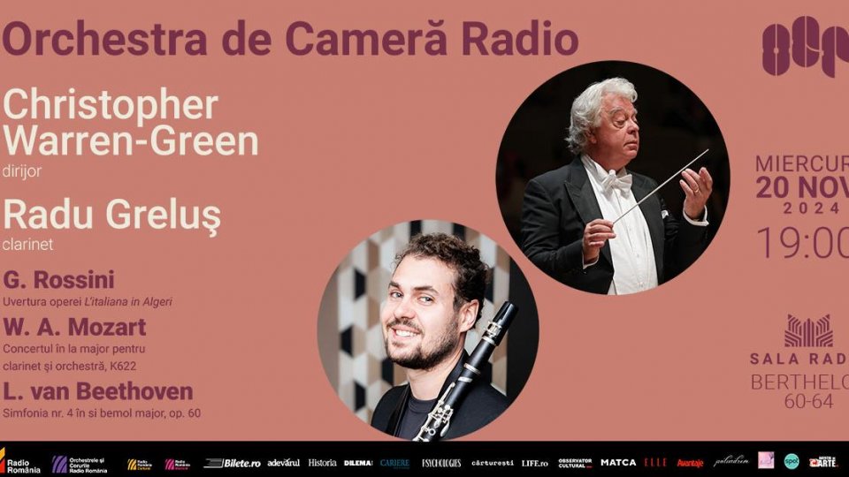 „Cântecul de lebădă” al lui Mozart: Concertul în la major pentru clarinet şi orchestră la Sala Radio