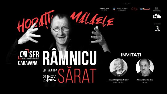 Râmnicu Sărat: O nouă ediție a Caravanei Serile Filmului Românesc. Invitați: Horațiu Mălăele, Irina-Margareta Nistor și Alexandru Bindea