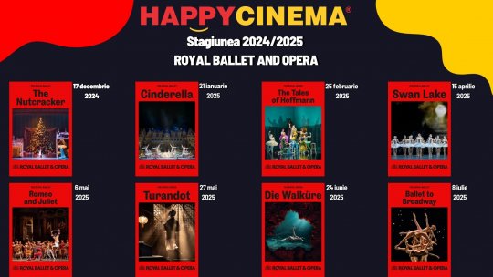 Happy Cinema aduce magia spectacolelor Royal Ballet and Opera, de pe scenele prestigioase din Londra, în sala de cinema