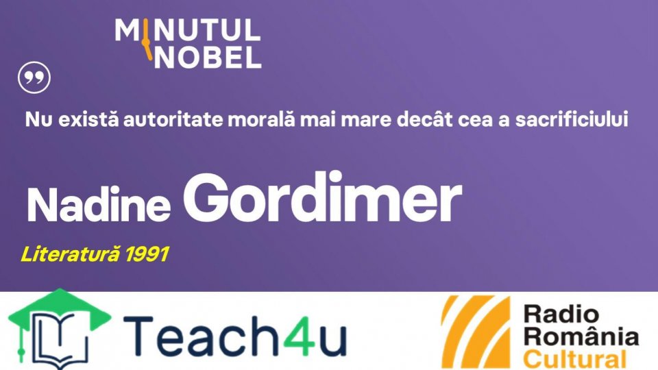 Minutul Nobel - Nadine Gordimer | PODCAST