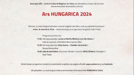 Începe a 19-a ediție a festivalului Ars HUNGARICA