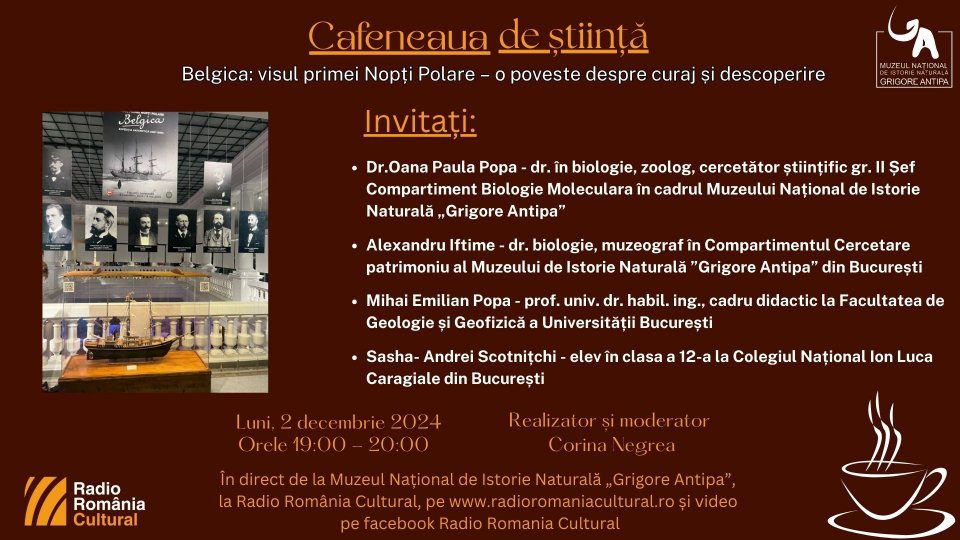 Cafeneaua de știință - Belgica: visul primei Nopți Polare – o poveste despre curaj și descoperire
