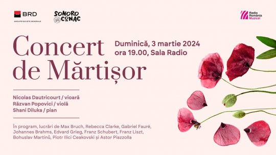 Concert de Mărțișor, la Sala Radio, pe 3 martie