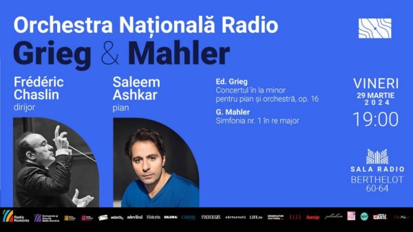 Frédéric Chaslin dirijează Grieg și Mahler la Sala Radio