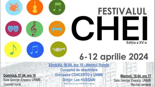 Orchestra Concerto, dirijată de Leo Hussain, deschide Festivalul ”CHEI” al  UNMB la Ateneul Român din Bucureşti, pe 6 aprilie