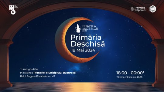 Primăria capitalei, redeschidere publicului larg pe 18 mai, la ediția aniversară a evenimentului „NOAPTEA MUZEELOR” #20
