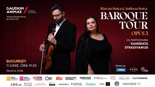 Răzvan și Andreea Stoica revin în atenția publicului meloman cu un nou turneu național. „Baroque Tour Op.3” va itinera un program concertant Bach-Vivaldi, alături de Kamerata Stradivarius