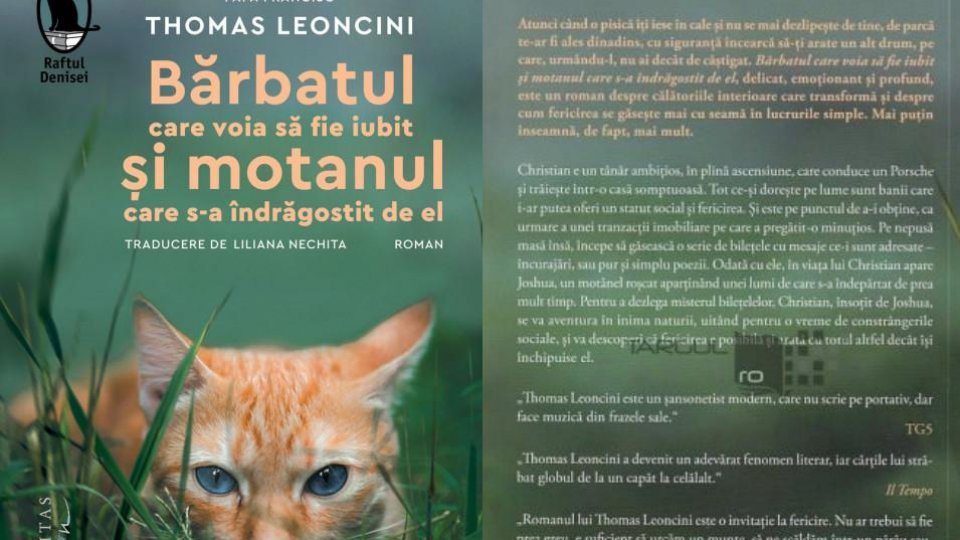 Lecturile orașului :"Bărbatul care voia să fie iubit și motanul care s-a îndrăgostit de el" de Thomas Leoncini