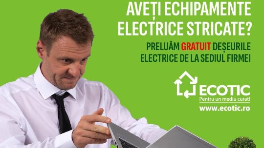 ECOTIC lansează o nouă campanie de colectare a deșeurilor electrice de la sediu cu ocazia Zilei Mediului (5 iunie)