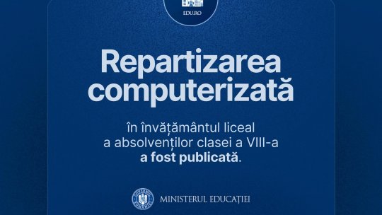 Sinteza rezultatelor înregistrate în cadrul etapei de repartizare computerizată în învăţământul liceal de stat a absolvenţilor clasei a VIII-a (an școlar 2024 - 2025)