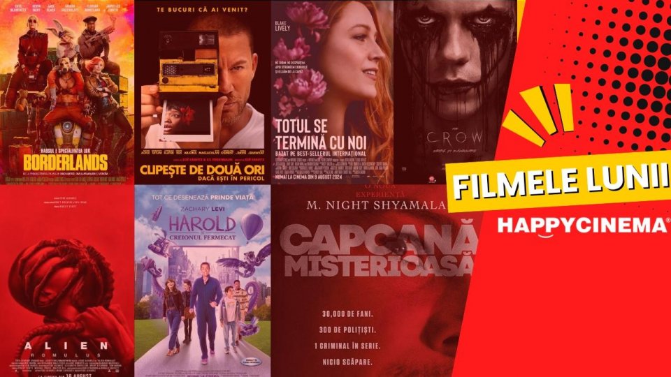 Filmele lunii august la Happy Cinema: producții palpitante, comedii romantice și blockbustere pentru întreaga familie