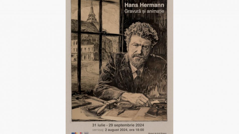 Gravură și animație într-o expoziție bazată pe creația lui Hans Hermann, unul dintre cei mai importanți artiști transilvăneni