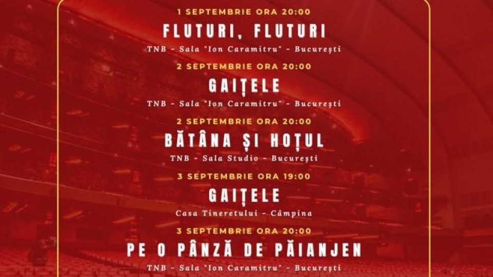 Două premiere de teatru în stagiunea 2024-2025: „Fluturi, fluturi” și „Punct. Și de la Capăt”