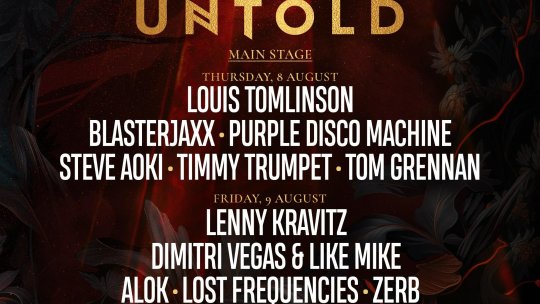 Programul pe zile la UNTOLD 2024 (8-11 august)