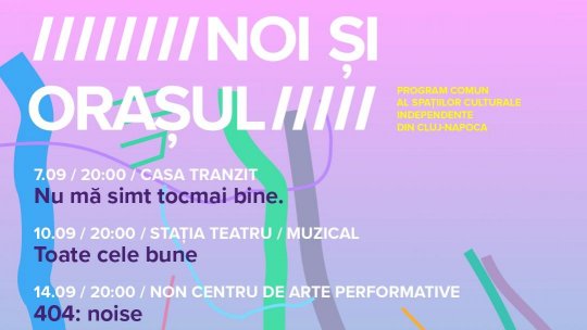 Stagiunea de evenimente 2024-2025 începe în luna septembrie cu un program comun desfășurat de șapte organizații și spații de spectacol clujene