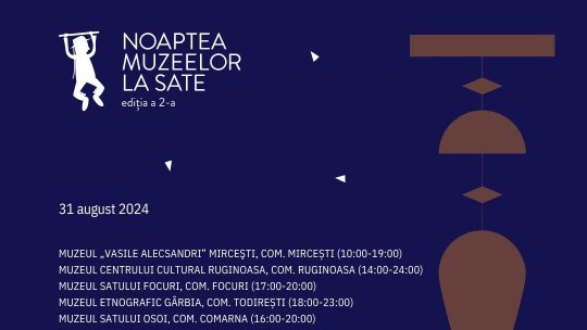 A doua ediție a evenimentului „Noaptea Muzeelor la Sate” va avea loc pe 31 august 2024