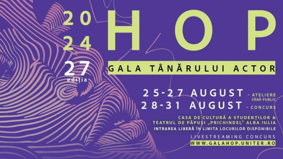 Gala Tânărului Actor - Urmăriţi concurenții şi votaţi-vă favoriții HOP 2024!