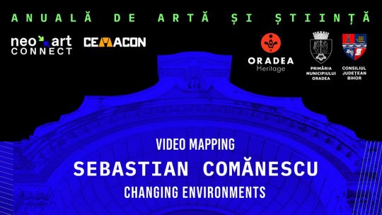 Video Mapping la Oradea pe fațada Pasajului Madach Anuala de artă și știință Neo Art Connect - NAC 2024