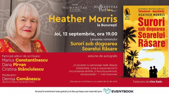 Heather Morris la București - lansarea romanului "Surori sub dogoarea Soarelui Răsare" și sesiune de autografe