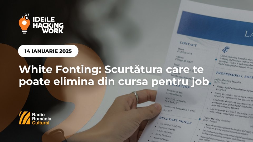Ideile Hacking Work 101.  White Fonting: Scurtătura care te poate elimina din cursa pentru job