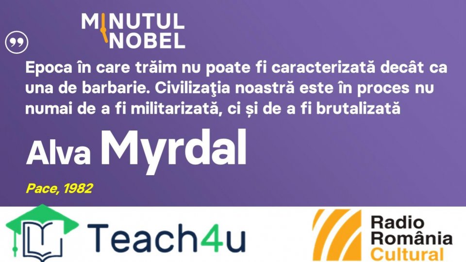 Minutul Nobel - Alva Myrdal | PODCAST