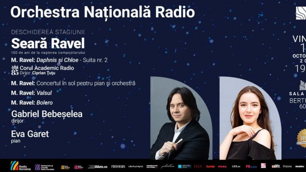 SEARĂ RAVEL – 150 de ani de la naștere: deschiderea de stagiune a Orchestrei Naționale Radio