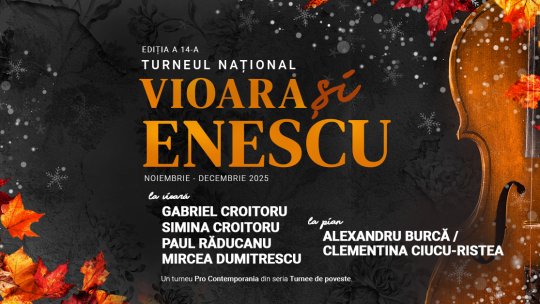 Pe 7 decembrie, Vioara și Enescu la Ateneul Român – gală de Crăciun cu Gabriel Croitoru și discipolii săi. Invitat special, violonistul Liviu Prunaru
