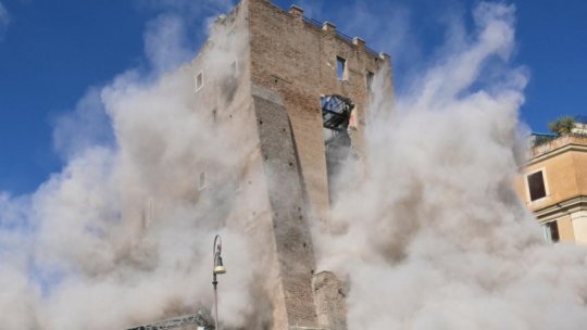 Torre dei Conti s-a prăbușit: O parte din istoria Romei medievale, sub dărâmături