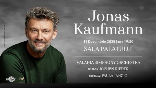 Tenorul Jonas Kaufmann, una dintre cele mai importante voci ale operei contemporane, concertează pentru prima dată în România, pe 11 decembrie, la Sala Palatului