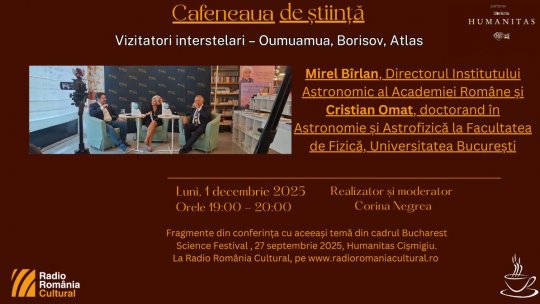 Cafeneaua de știință: Vizitatori interstelari – Oumuamua, Borisov, Atlas
