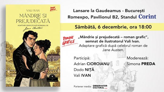„Mândrie și prejudecată”. Adaptare grafică de Vali Ivan după romanul de Jane Austen