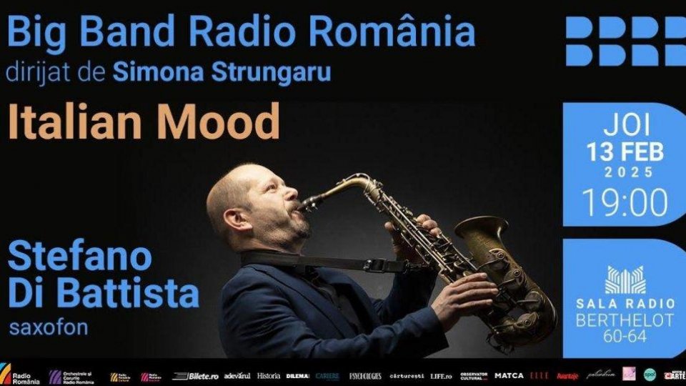 „Italian Mood” la București: Stefano Di Battista și Big Band-ul Radio România într-un concert special la Sala Radio