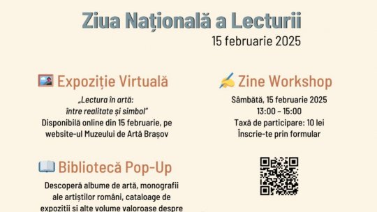 Workshop creativ de zine, bibliotecă pop-up și expoziție virtuală de Ziua Națională a Lecturii