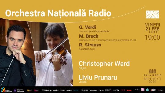 Dirijorul britanic Christopher Ward  și violonistul Liviu Prunaru, invitați la Sala Radio