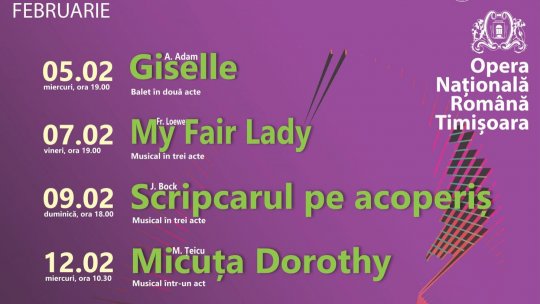 Musicalul „My Fair Lady” de Frederick Loewe, un spectacol presărat cu mult umor, are loc vineri, 7 februarie 2025, ora 19:00