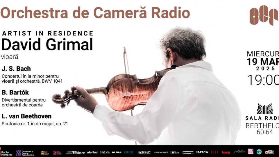 Violonistul francez David Grimal și trei „B” ai muzicii clasice: Bach/Bartók/Beethoven