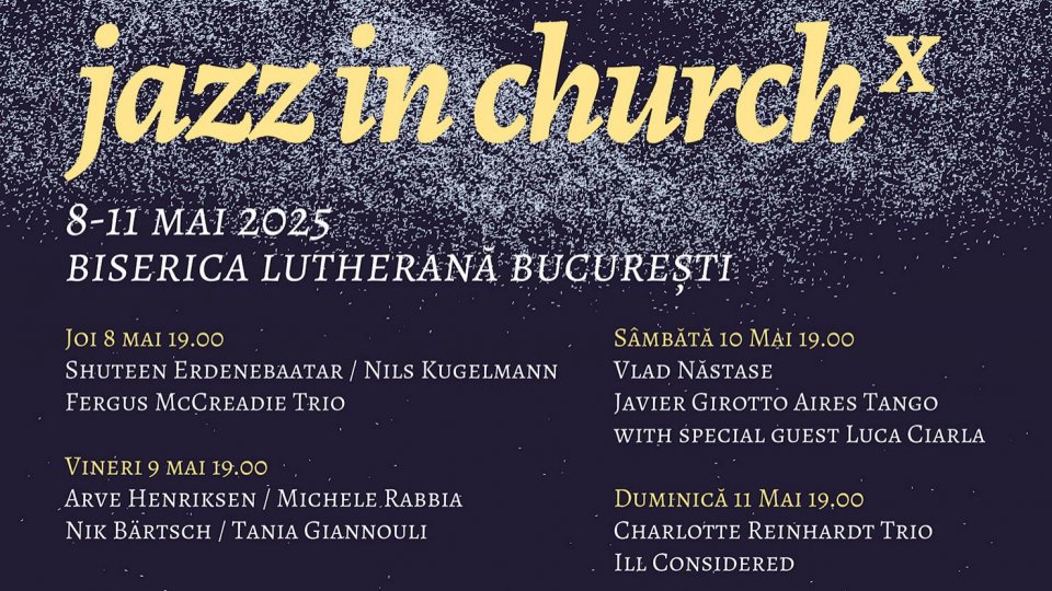 Jazz in Church revine la Biserica Luterană  pentru a zecea ediție