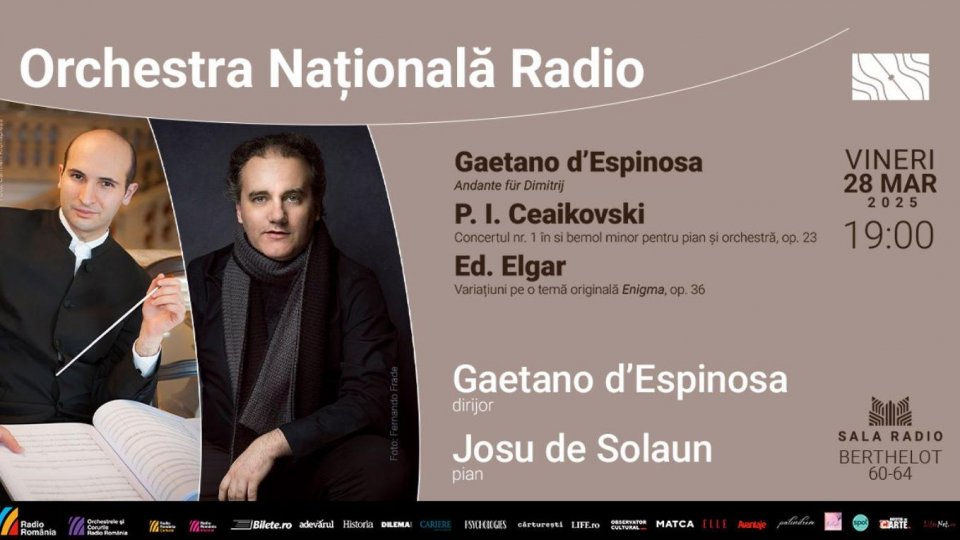 Pianistul spaniol Josu de Solaun cântă Ceaikovski la Sala Radio