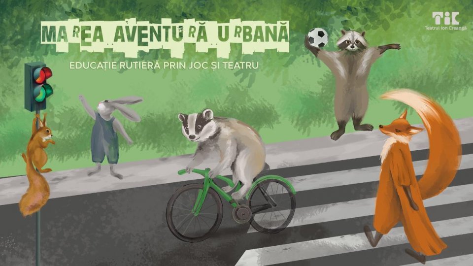 Verde la joc și teatru: „Marea aventură urbană” îi învață pe copii regulile de circulație rutieră