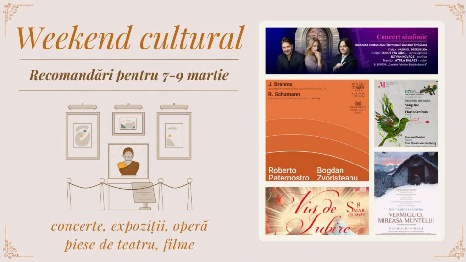 Weekend cultural - Recomandări pentru 7-9 martie