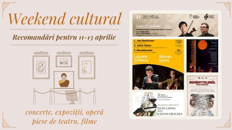 Weekend cultural - Recomandări pentru 11-13 aprilie