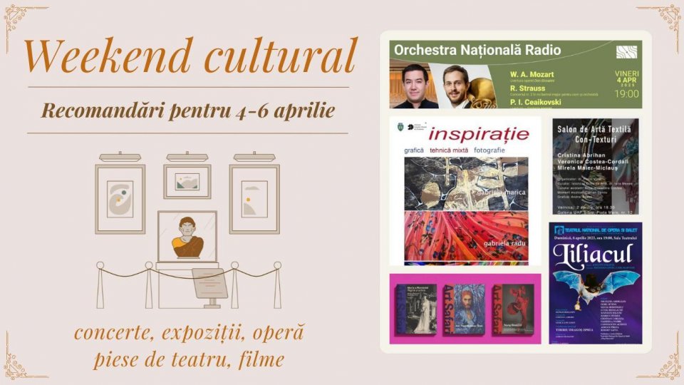 Weekend cultural - Recomandări pentru 4-6 aprilie