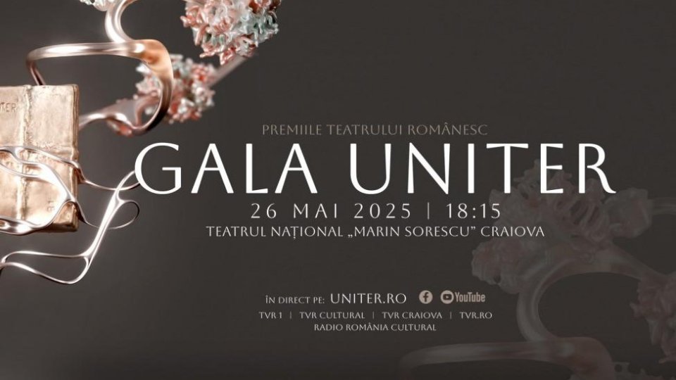 Radio România Cultural transmite în direct astăzi, 26 mai 2025, începând cu ora 18.00, cea de-a 33-a ediție a Galei Premiilor UNITER