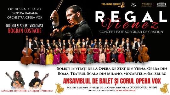 Turneul Național Regal Vienez – Concert Extraordinar de Crăciun în decembrie, în marile orașe ale țării