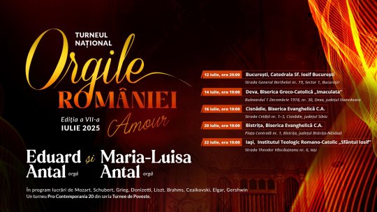 Turneul Național „Orgile României” începe sâmbătă, 12 iulie, la Catedrala Sfântul Iosif din București