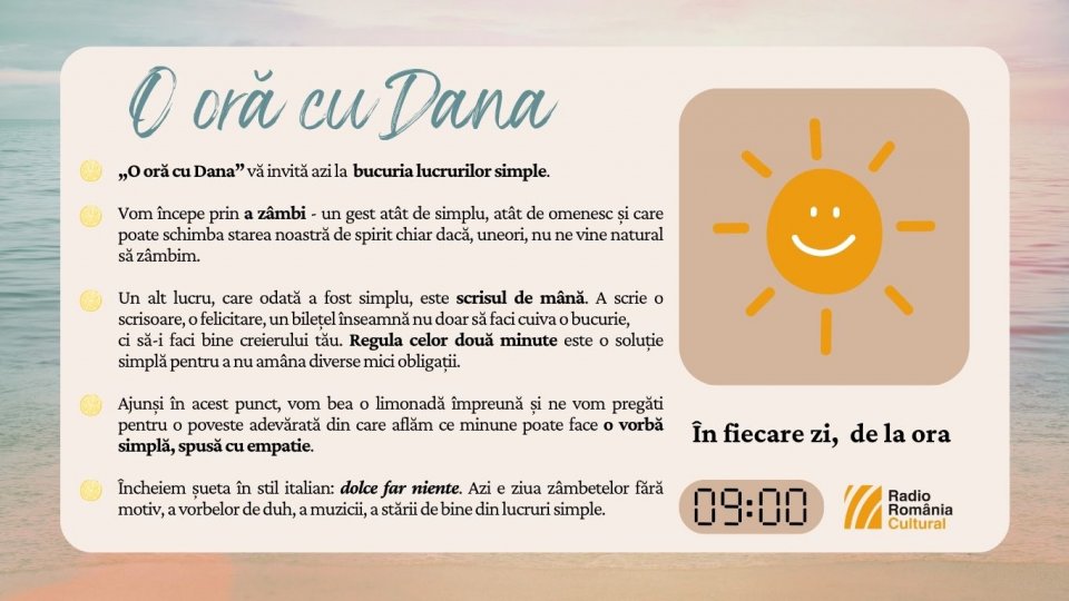 O oră cu Dana - Lucruri simple | PODCAST
