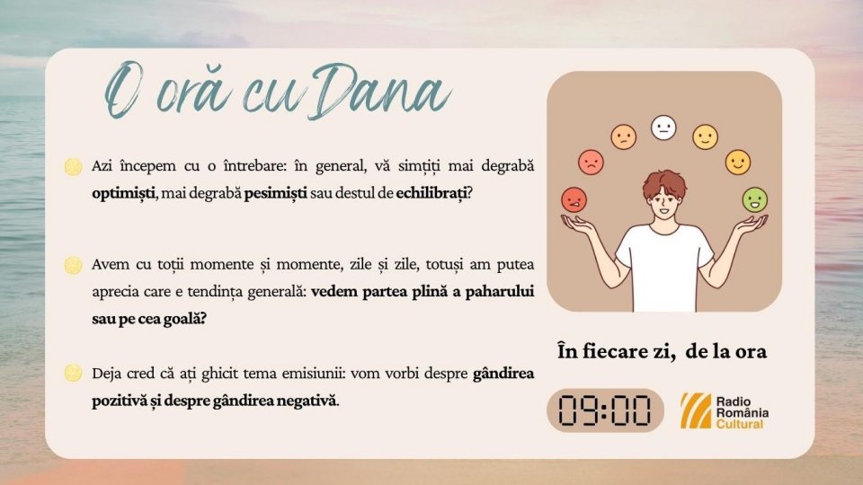 O oră cu Dana - Gândire pozitivă / gândire negativă | PODCAST